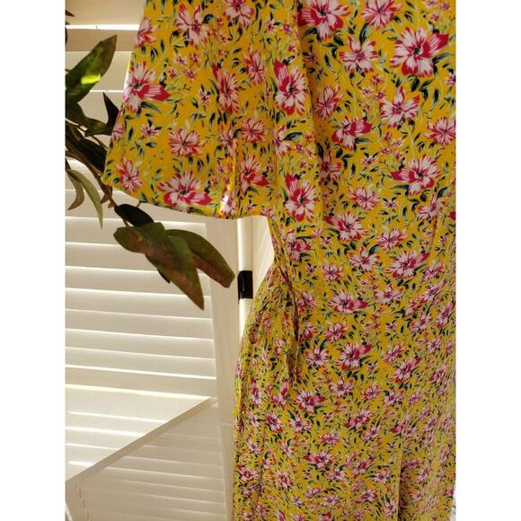ROLLER RABBIT PRANA FILENA YELLOW WRAP DRESS SM - Picture 9 of 9